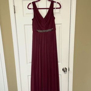 David's Bridal Bridesmaid's dress with beaded waist